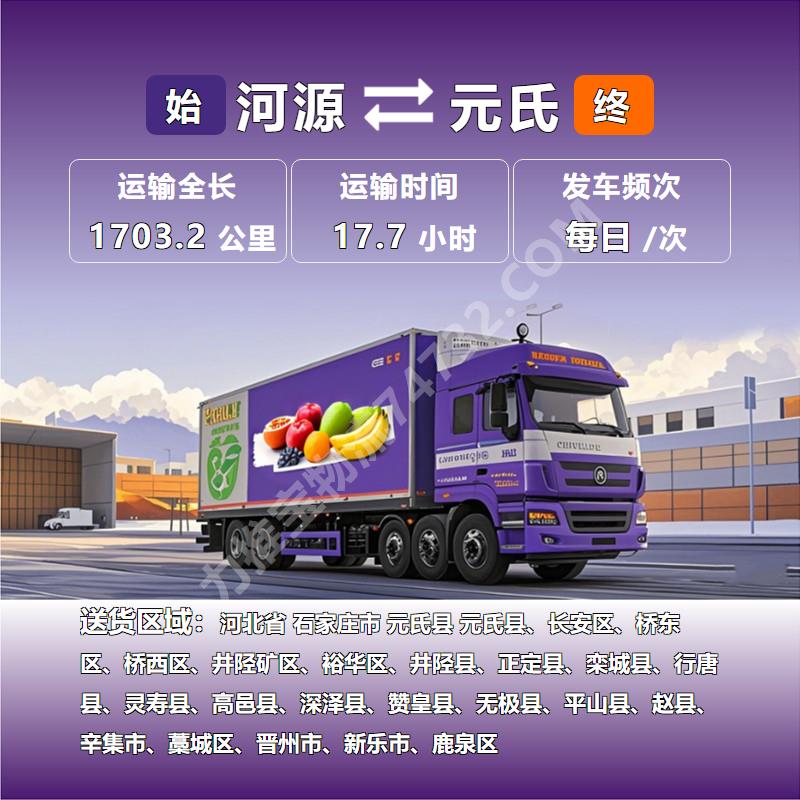 广东省河源市到河北省石家庄市元氏县冷冻运输_防损更专业