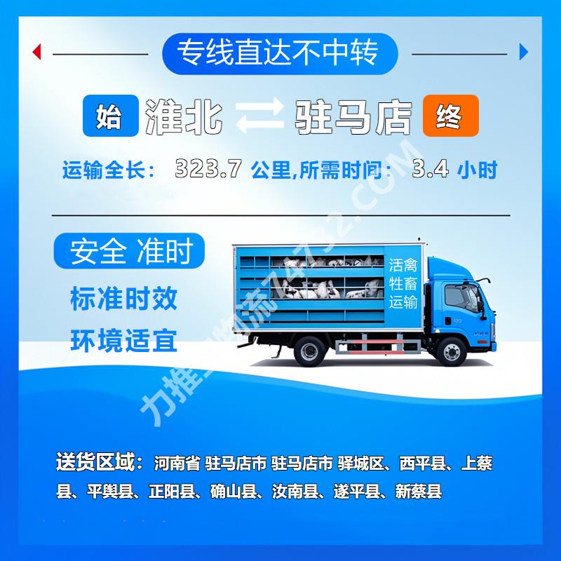 安徽省淮北市至河南省驻马店市物流