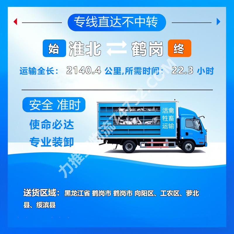 安徽省淮北市至黑龙江省鹤岗市活禽托运_限时达承诺